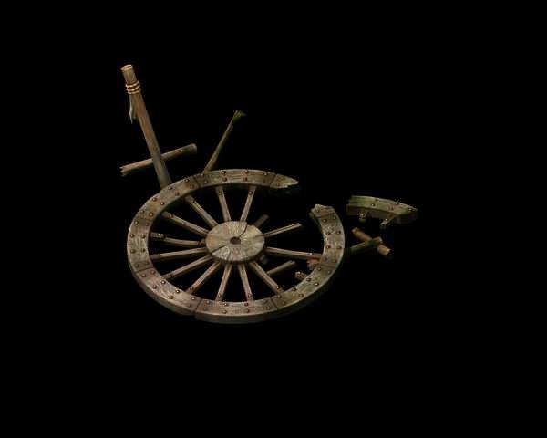 game model - prairie scene - broken wheel 01 Modello 3D .c4d .max .obj .3ds .fbx .stl .blend 