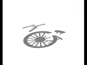 game model - prairie scene - broken wheel 01 Modello 3D