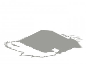 game model - prairie scene - grass house 01 3Dモデル