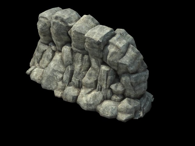 game model - prairie scene - grass stone 02 01 3D मॉडल .c4d .max .obj .3ds .fbx .stl .blend 
