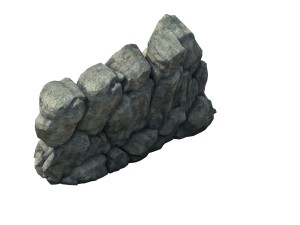 game model - prairie scene - grass stone 02 01 3D मॉडल