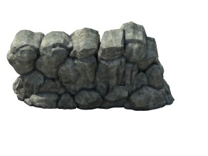 game model - prairie scene - grass stone 02 01 3D मॉडल