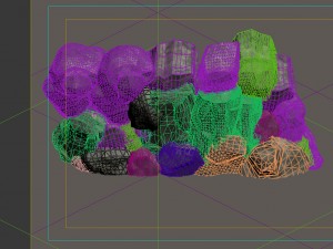 game model - prairie scene - grass stone 02 01 3D मॉडल