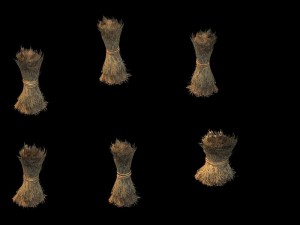 game model - prairie scene - straw 02 01 3D Model