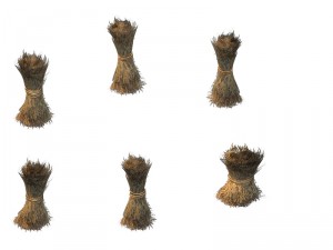 game model - prairie scene - straw 02 01 Modèle 3D