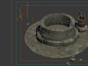 game model - prairie scene - wells 02 01 3D मॉडल