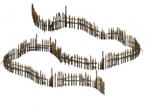 game model - prairie scene - wooden fence fence fe 3D Models