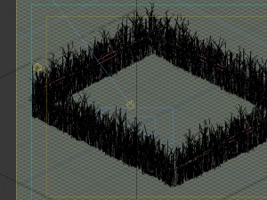 game model - prairie scene - wooden fence fence fe 3D Model