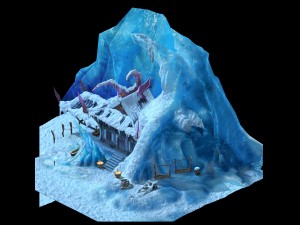 game model - snow - building a house 01 3D Model