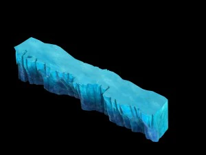 Spielmodell - Schnee - Klippe 002 01 3D Modell