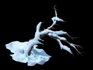 खेल मॉडल - बर्फ - अपंग पेड़ 02 01 3D मॉडल