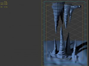 game model - snow - ice shoots 01 3D Model