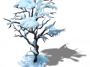 game model - snow - ice with maple 01 3D Model