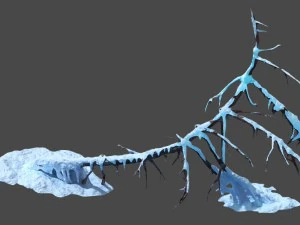 modelo de juego - nieve - hielo con arce 02 01 Modelo 3D
