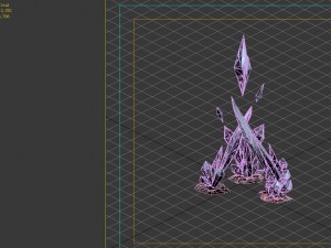 game model - snow - the ice spar coral 01 Model 3D