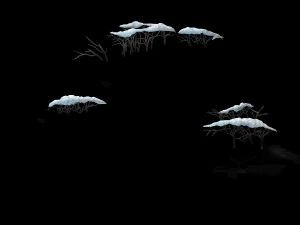 gra modelowa - śnieg - drzewo 01 Model 3D