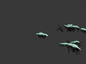 game model - snow - tree 01 3D 模型