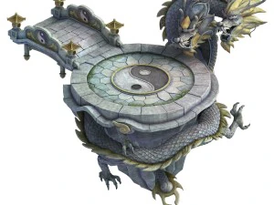 game model - taoist comprehension scene - greyston 3D Model