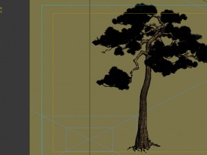 game model - taoist comprehension scene - pine 08 3D Model