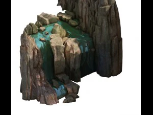 game model - taoist comprehension scene - stone wa 3D Model