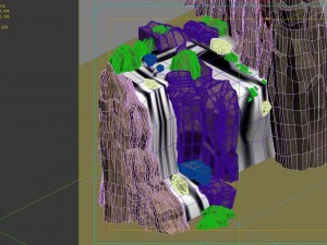 game model - taoist comprehension scene - stone wa 3D Model