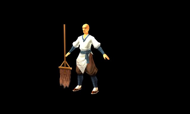 game model - taoist comprehension scene - sweeping 3D-Modell .c4d .max .obj .3ds .fbx .stl .blend 