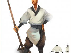 game model - taoist comprehension scene - sweeping 3D Model