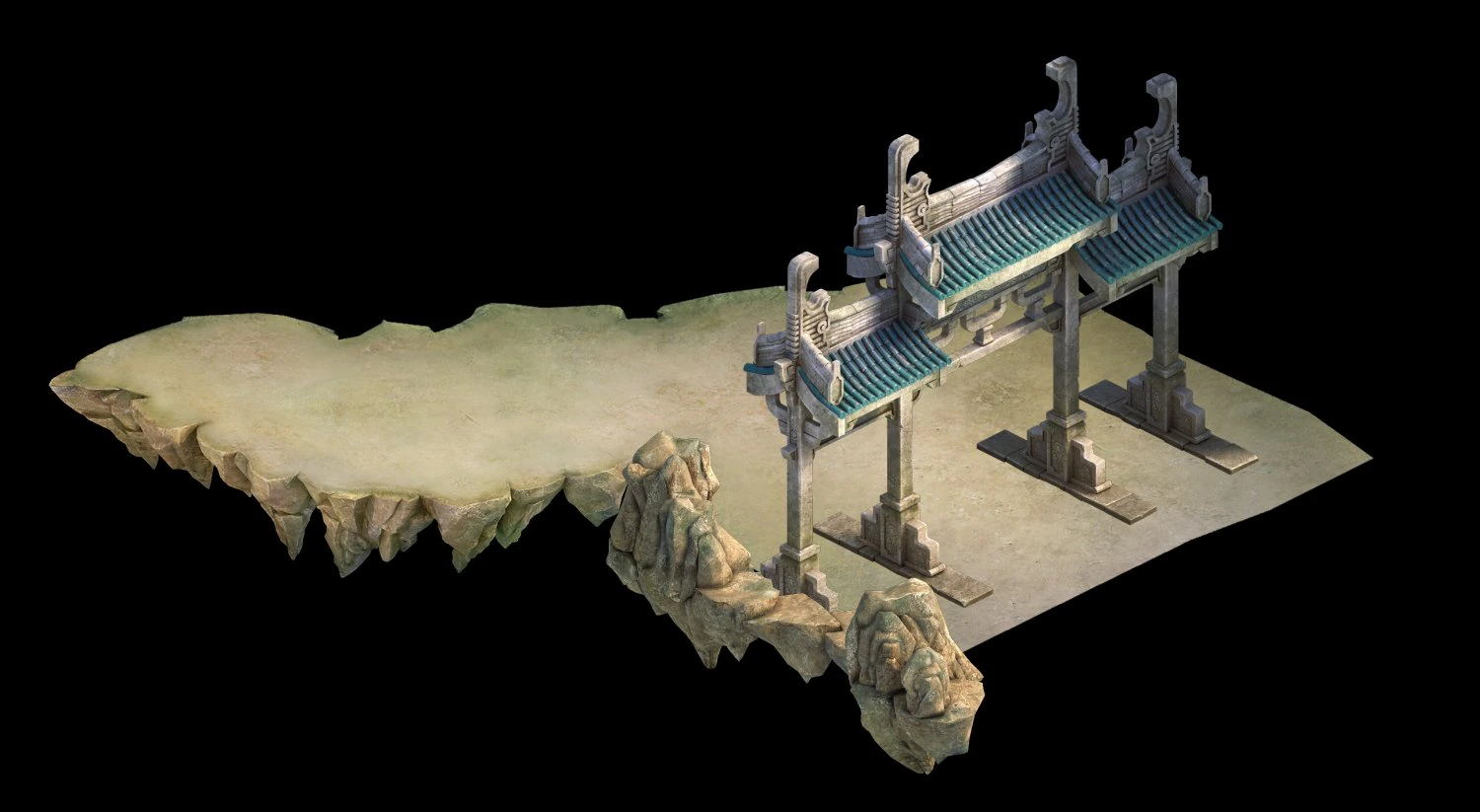 game model - taoist comprehension scene - taoist g 3D Model .c4d .max .obj .3ds .fbx .stl .blend 