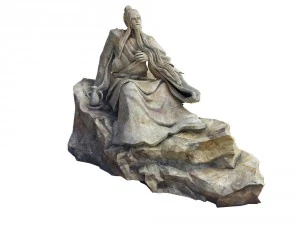 modelo de jogo - cena de compreensão taoísta - o huma Modelo 3D