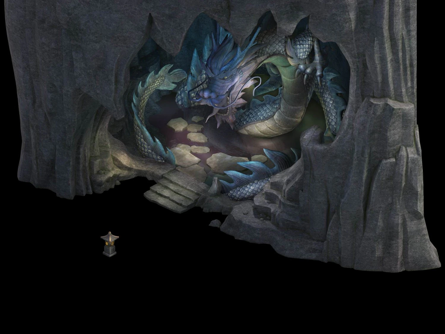 game model - taoist comprehension scene - wolong h 3D Model .c4d .max .obj .3ds .fbx .stl .blend 