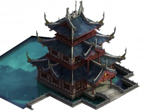 game model - taoist comprehension scene - zhenwu t Modèle 3D
