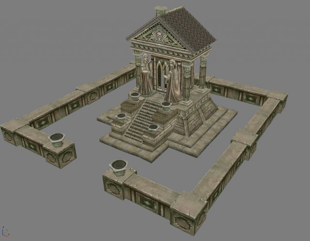 game model arena - ares temple 01 Modèle 3D .c4d .max .obj .3ds .fbx .stl .blend 