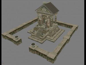 game model arena - ares temple 01 3D 모델