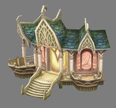 game model arena - boise - elf cottage light elve 3D Модель .c4d .max .obj .3ds .fbx .stl .blend 