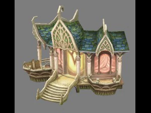 spelmodel arena - boise - elf cottage light elve 3D Model