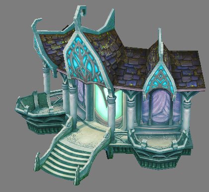 game model arena - boise - elf cottage dark elves 3D Модель .c4d .max .obj .3ds .fbx .stl .blend 
