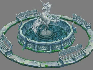 गेम मॉडल एरेना - बोइस - फाउंटेन डार्क एल्व्स 01 3D मॉडल