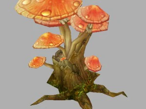 게임 모델 경기장 - 보이시 - 버섯 나무 01 01 3D 모델