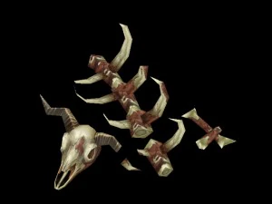 ゲーム モデル アリーナ - 牧歌的な - 骨 01 01 3Dモデル