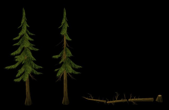 game model arena - bucolic - conifer 01 01 Modelo 3D .c4d .max .obj .3ds .fbx .stl .blend 