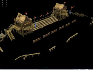 game model arena - bucolic - racecourse 01 3D Model