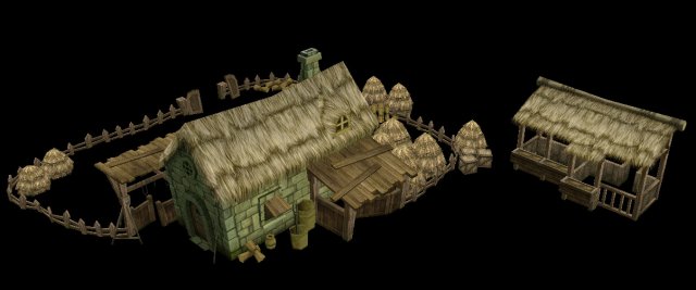 game model arena - bucolic - sky ranch 3 01 3D Model .c4d .max .obj .3ds .fbx .stl .blend 