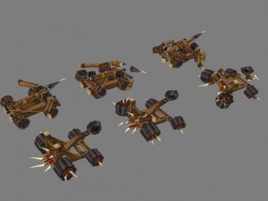 game model arena - catapult 01 3D Model