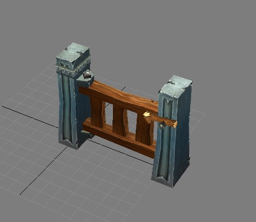 game model arena - door wood 01 3D Model .c4d .max .obj .3ds .fbx .stl .blend 