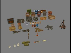 游戏模型竞技场-固定居所矮人01 3D 模型