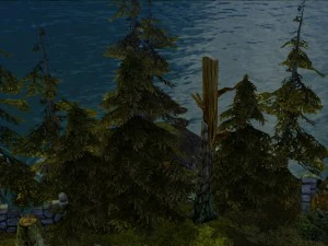 arena model permainan - hutan 01 Model 3D