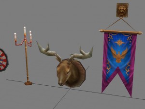 game model arena - gizmos shield decorations candl Modello 3D