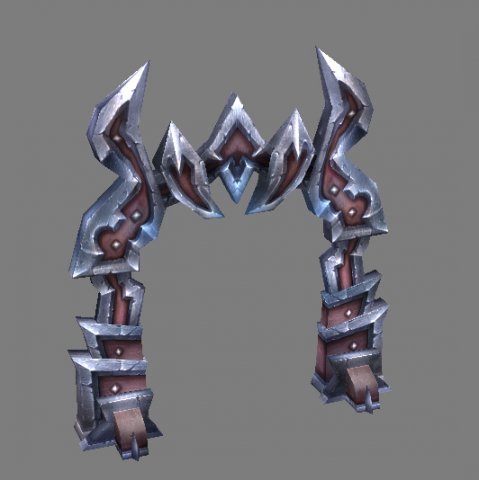 game model arena - inferno gate mine - small 01 3D Model .c4d .max .obj .3ds .fbx .stl .blend 