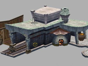 game model arena - iron ore field 01 3D Модель