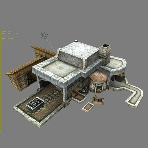 game model arena - iron ore field 03 01 3D Model .c4d .max .obj .3ds .fbx .stl .blend 